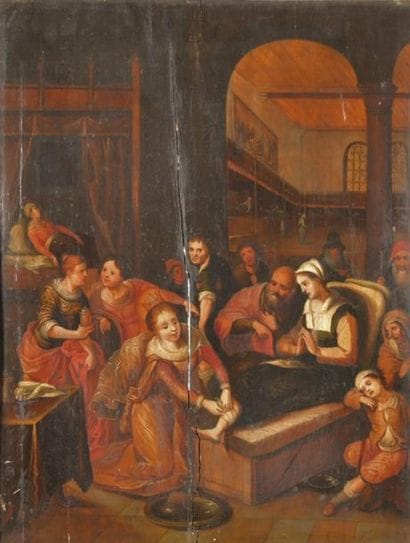 Ecole flamande vers 1620. Sainte-Elisabeth...