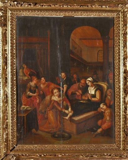 Ecole flamande vers 1620. Sainte-Elisabeth...