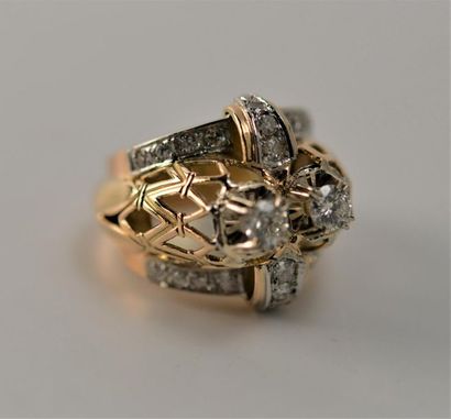 Importante bague jonc des années 1940-1950,...