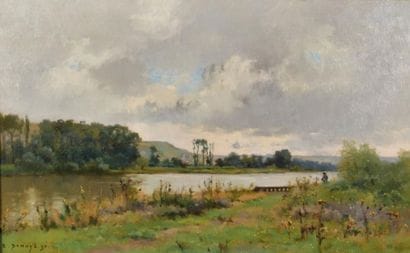 Pierre Emmanuel DAMOYE (1847-1916). Pêcheur...