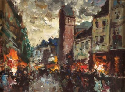 Merio AMEGLIO (1897-1970). Vue de Paris....