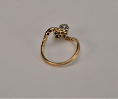 Bague Toi et Moi, début XXème, avec au centre...