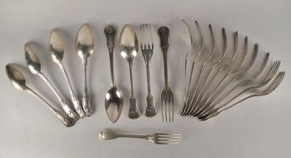 Partie de service de couverts en argent 925°/°°...