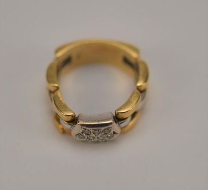 Bague souple de style Panthère en or jaune...