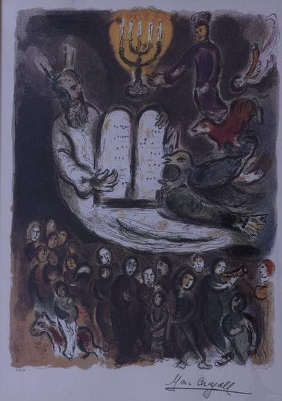 Marc CHAGALL (1887-1985) (d'après).
 Moïse...