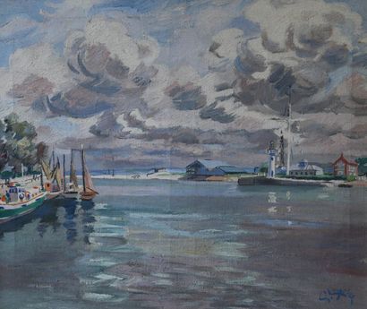 René Gaston LAGORRE (1913-2004). 
Marine,...