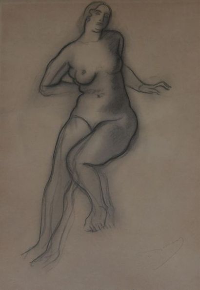 André DERAIN (1880-1954). 
Etude de femme...