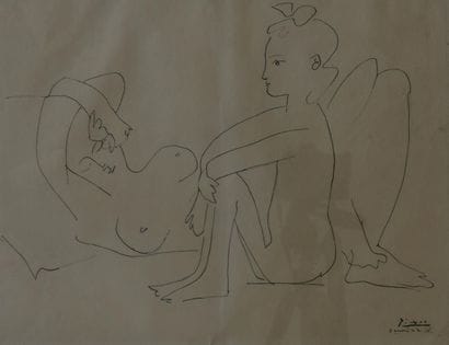 Pablo PICASSO (1881-1973) (d'après). 
Les...