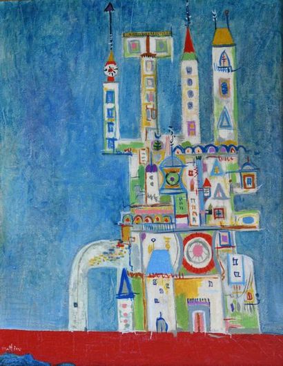 André MATHIAU (1933-2013).
Le château. Août...