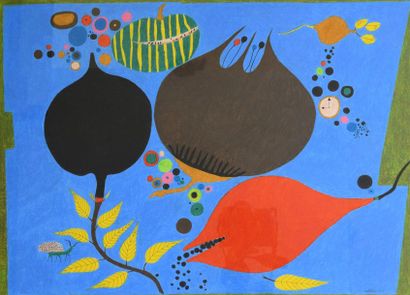 André MATHIAU (1933-2013).
Composition surréaliste....