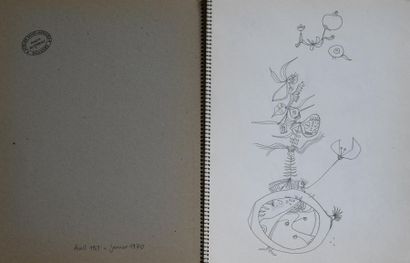 André MATHIAU (1933-2013).
Carnet de dessins...