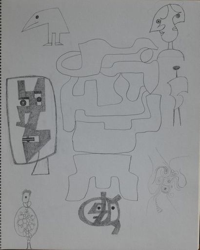 André MATHIAU (1933-2013). 
 Notebook of...
