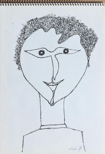 André MATHIAU (1933-2013). 
 Notebook of...