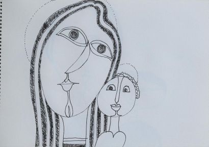 André MATHIAU (1933-2013). 
 Notebook of...