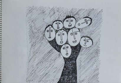 André MATHIAU (1933-2013). 
 Notebook of...