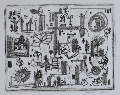 André MATHIAU (1933-2013). 
 Set of 5 drawings...