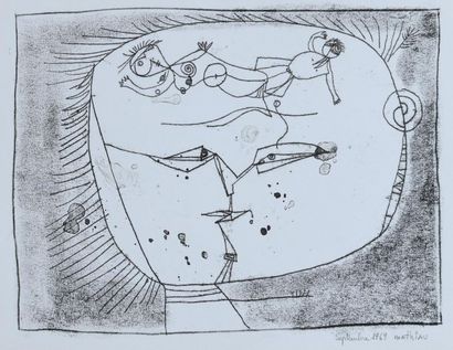 André MATHIAU (1933-2013). 
 Set of 5 drawings...