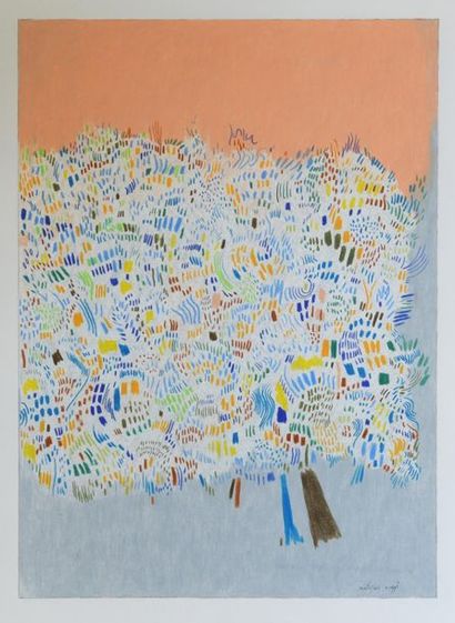 André MATHIAU (1933-2013). 
 Trees. February...