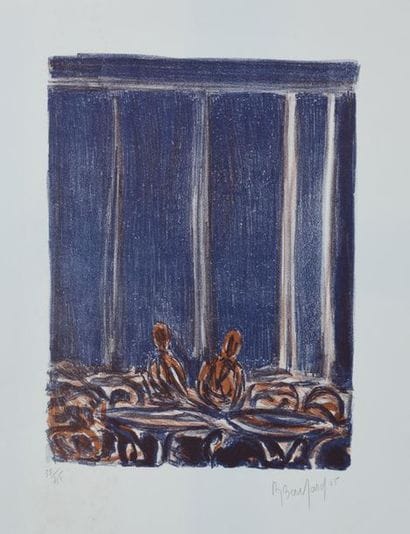 Régis BERNARD (né en 1932). Lithograhie couleur...