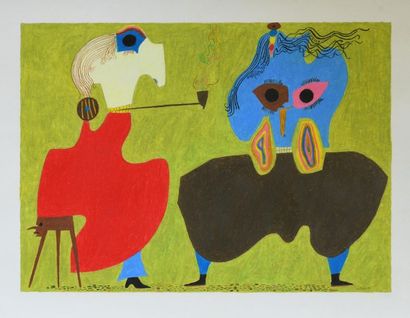 André MATHIAU (1933-2013). 
 The smoker and...
