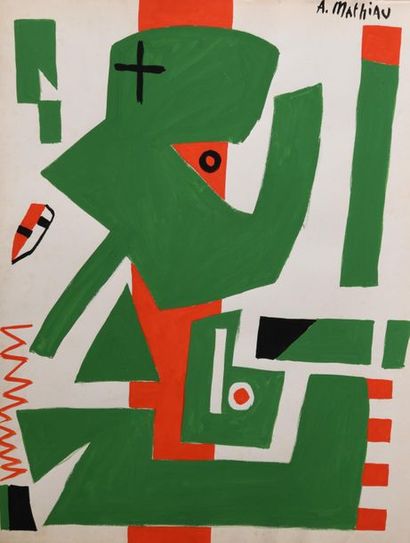 André MATHIAU (1933-2013). 
 Two compositions....