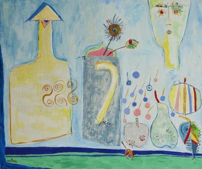 André MATHIAU (1933-2013). 
 Composition....