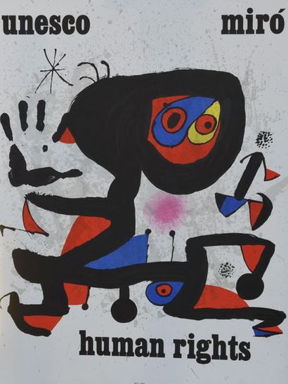 Joan MIRO (1893-1983).
Affiche UNESCO Human...