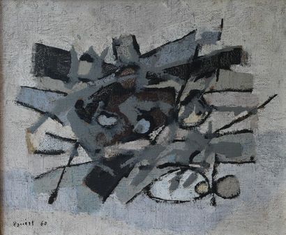 Daniel (?), Ecole du XXe. 
Abstract composition,...