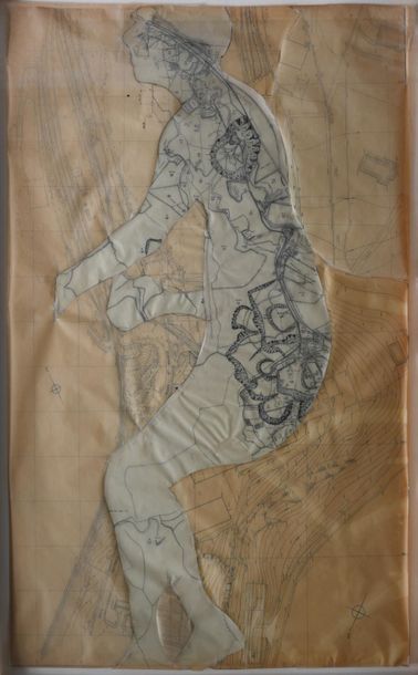Jérôme NAUDY (XXth). 
 Composition with topographical...