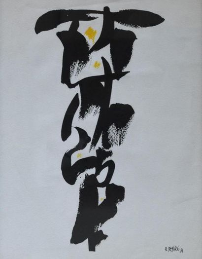 Olivier DEBRÉ (1920-1999). 
 Caligraphic...