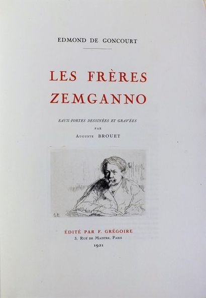 BROUET (A.) (1872-1941). 
GONCOURT (E. de)....