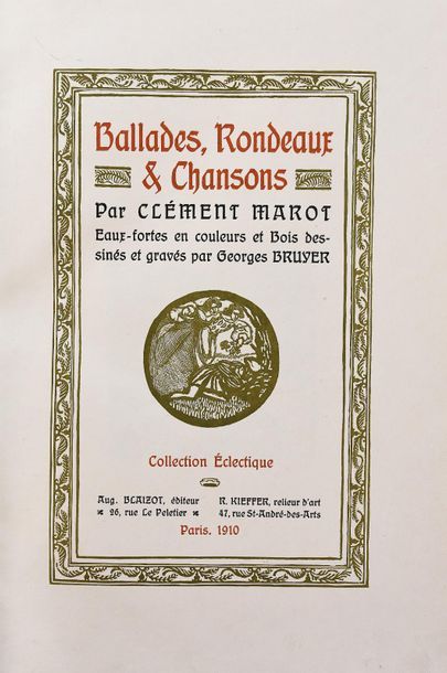 BRUYER (G.). (1883-1962).
BALLADES, RONDEAUX...