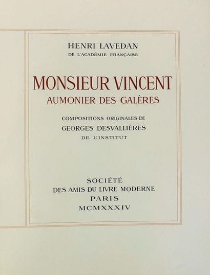 DESVALLIERES (G.) (1861-1950). 
LAVEDAN (H)....