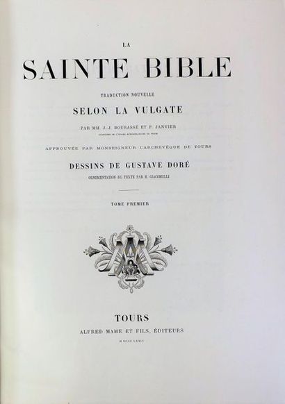 DORE (G.). 
LA SAINTE BIBLE, traduction nouvelle...
