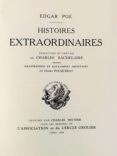 FOUQUERAY (Ch.). 
POE (E). HISTOIRES EXTRAORDINAIRES....