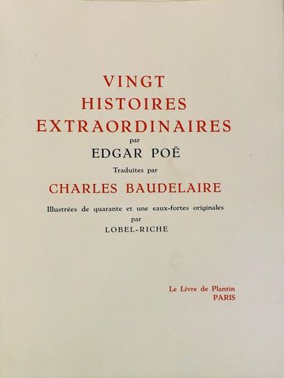 LOBEL-RICHE (A.).
POE (E). VINGT HISTOIRES...