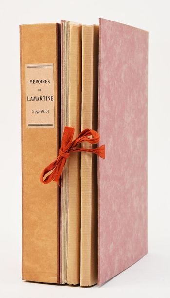 MADRASSI (L.) (1848-1919). 
MEMOIRES DE LAMARTINE...