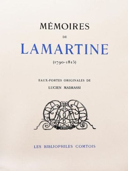 MADRASSI (L.) (1848-1919). 
MEMOIRES DE LAMARTINE...
