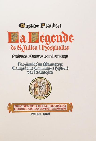 MALATESTA. 
FLAUBERT (G). LA LEGENDE DE ST...