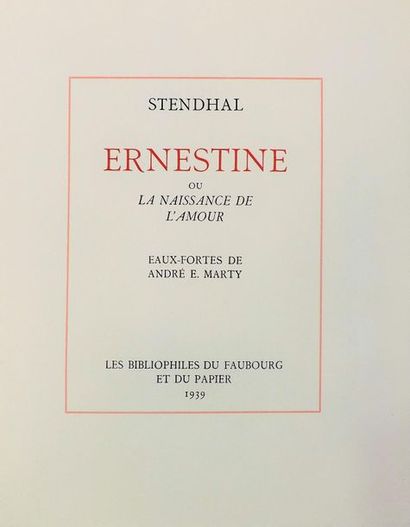 MARTY (A.E.). 
STENDHAL. ERNESTINE OU LA...