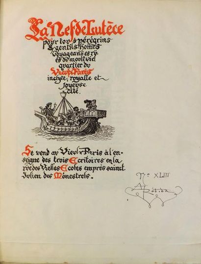 ROBIDA.
LA NEF DE LUTECE. Paris, à l'enseigne...