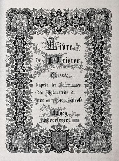 [LIVRE D’HEURES TISSÉ] - LIVRE DE PRIÈRES...