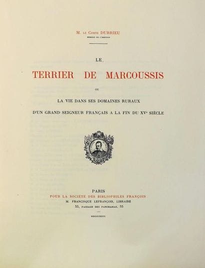 [LIVRE D’HEURES - DURRIEU (P.)]. LE TERRIER...