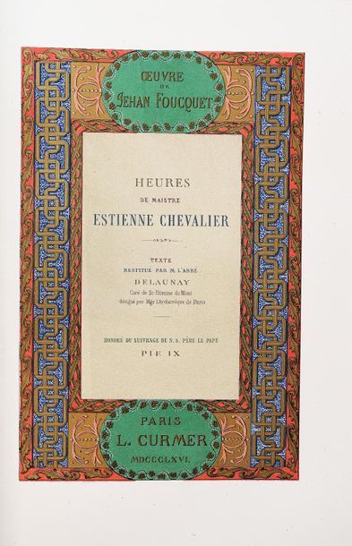[LIVRE D’HEURES - FOUCQUET (J)]. ŒUVRES....