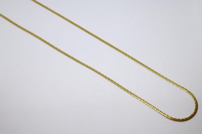 Necklace in 750°/00 yellow gold with flat...