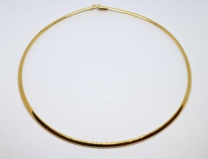 Cable necklace in yellow gold 750°/00, safety...