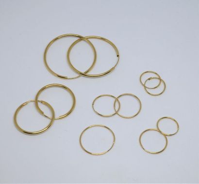 Set of four pairs of 750-thousandths yellow...