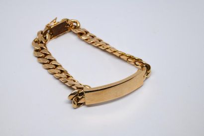 Curblet in yellow gold 750°/00. Not engraved....
