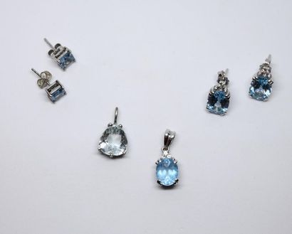 Half set in 750°/00 white gold and topazes...
