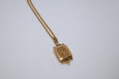Pendant photo holder and its chain in 750°/00...
